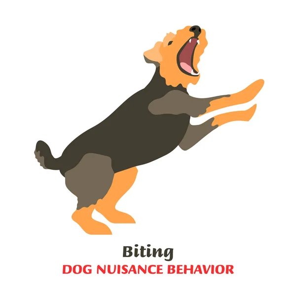 Εικόνα προβλήματος συμπεριφοράς σκύλου — Διανυσματικό Αρχείο