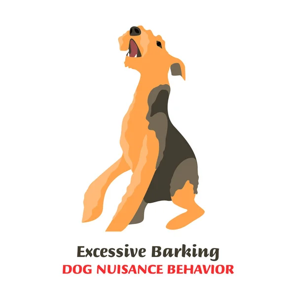 Problèmes de comportement des chiens Terrier — Image vectorielle