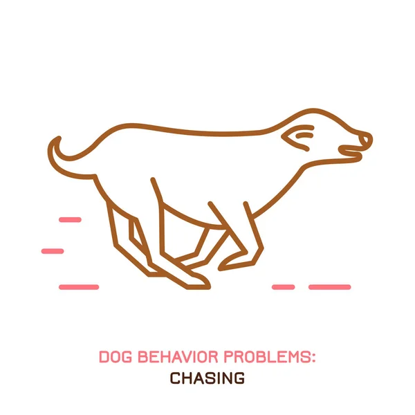 Ícone do problema do comportamento do cão —  Vetores de Stock