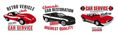 Retro Car Service Logo clipart
