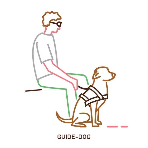 Icono del perro guía — Archivo Imágenes Vectoriales