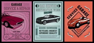 Retro Auto Tyre Poster