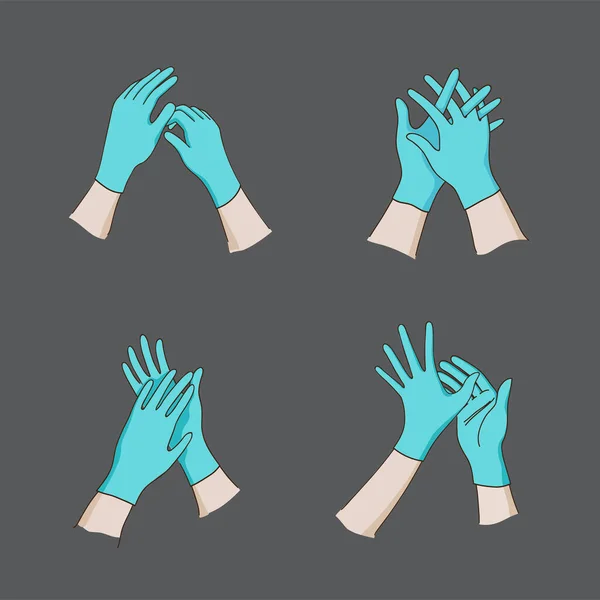 Набір захисних рукавичок — стоковий вектор