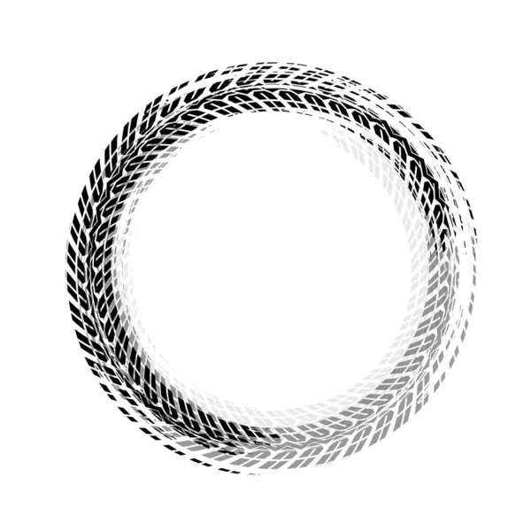 Гранж-рамка круга шин — стоковый вектор