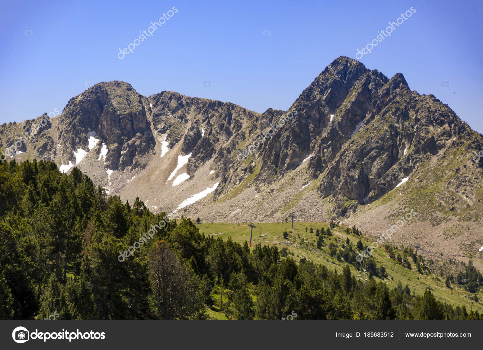 Pyrénées Andorranes Chaîne Montagnes Qui Sépare Espagne