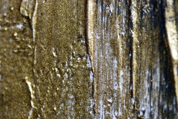 Acrylic Texture Canvas Paint Color Gold Rust Glitter Green Bright — Stock Photo, Image