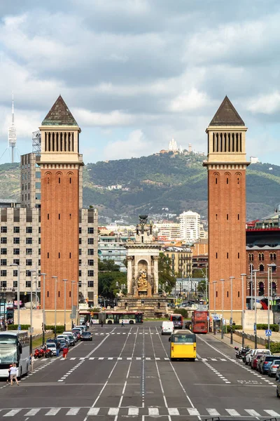 Torres Venecianas en la Plaza de España en Barcelona. España . — Foto de Stock