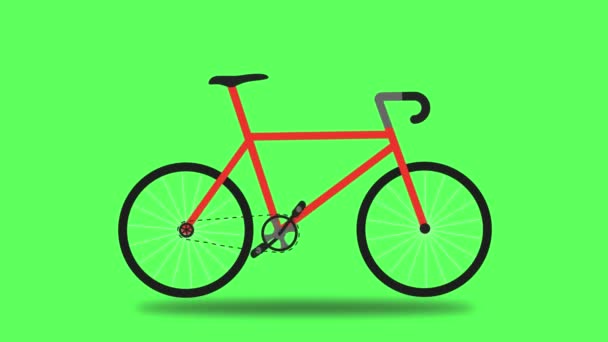 Montar en bicicleta sobre una pantalla verde — Vídeos de Stock