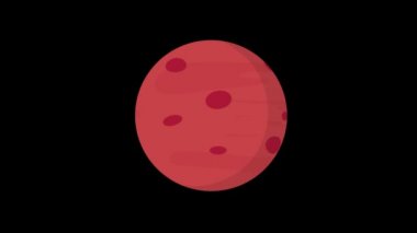 Mars Dönüyor - Düz Canlandırma 4k video 