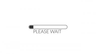 animasyon - modern dönme yükleme çubuğu beyaz arka plan üzerinde. Alfa mat ile görüntüleri.