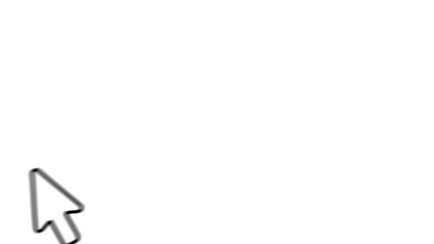 Pointeur de flèche se déplaçant dans le cadre et en cliquant. Inclus alpha 