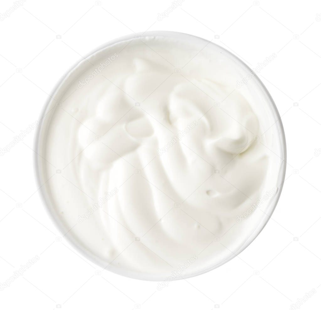 Yogurt on White Background