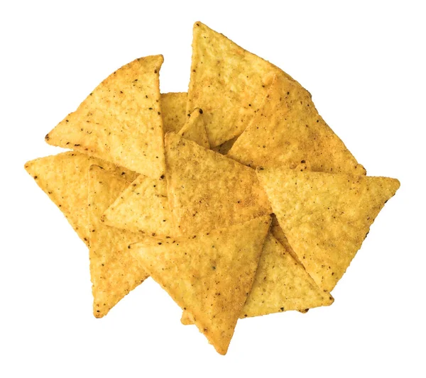 Chips de tortilla sobre fondo blanco — Foto de Stock