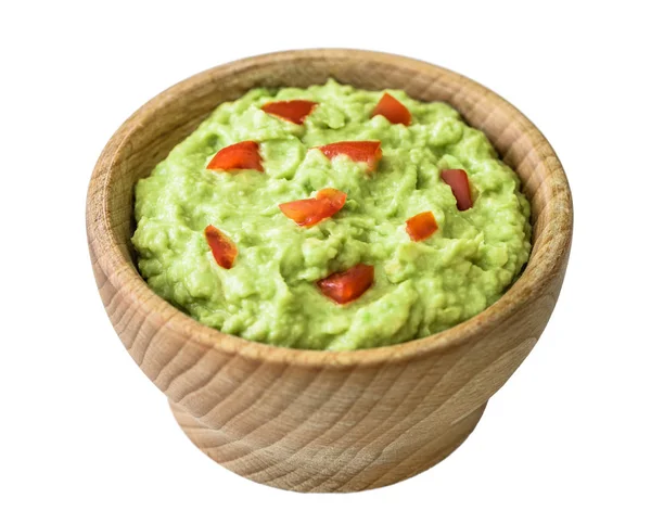 Beyaz arka plan üzerinde izole guacamole