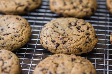 Raf soğutma üzerinde çikolata kurabiye