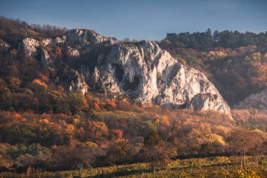 Autumn Landscape with Limestone Rocks clipart