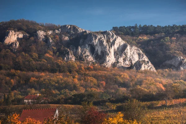 Autumn Landscape with Limestone Rocks — Stock Photo, Image