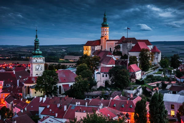 Mikulov Castle at Night — Stock Photo, Image