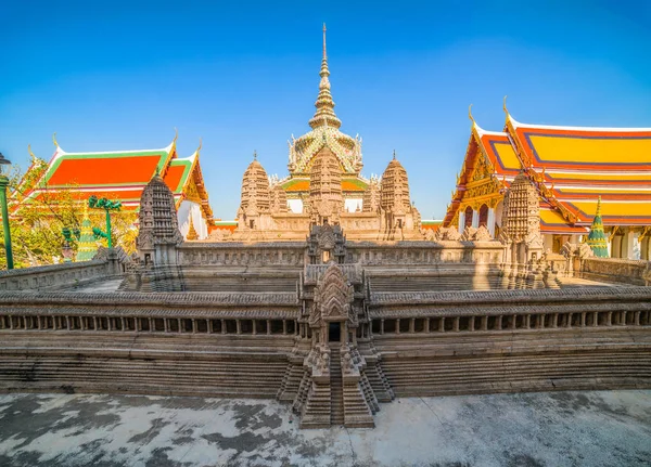 Angkor Wat Modello nel Tempio di Buddha Smeraldo, Grande Palazzo, Bang — Foto Stock