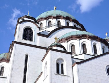 Belgrad, Sırbistan 'daki Saint Sava Tapınağının Ayrıntıları.