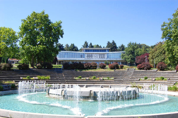 The Building of Museum of Yugoslav History where is located mausoleum of Joseph Broz Tito, former president of the Ex-Yugoslavia.