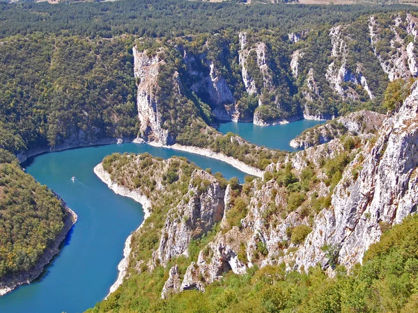 Famosos Meandros Del Río Uvac Suroeste Serbia — Foto de Stock