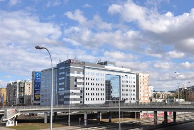 New Belgrade view. Unusually sunny winter day in Belgrade.