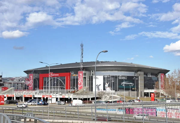 Nowy Widok Belgrad Belgrad Arena Niezwykle Słoneczny Zimowy Dzień Belgradzie — Zdjęcie stockowe