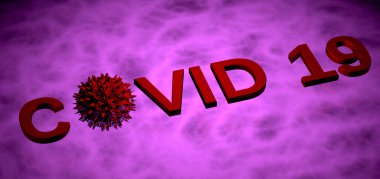 covid 19 dijital arkaplan 3d resim