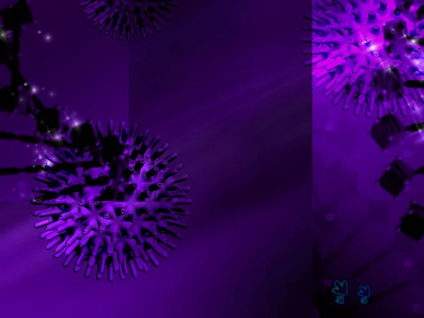 Virus Colore Digitale Sfondo Stock Immagine — Foto Stock