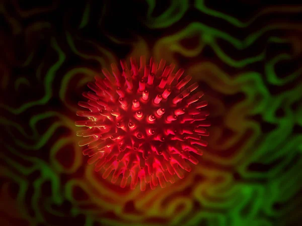 Rendering Corona Virus Digital Color Background Stock Image — Stock Photo, Image