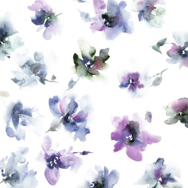 Kartpostal veya düğün davetiyesi için güzel suluboya çiçek. Çiçek illüstrasyon kart dekor için. 