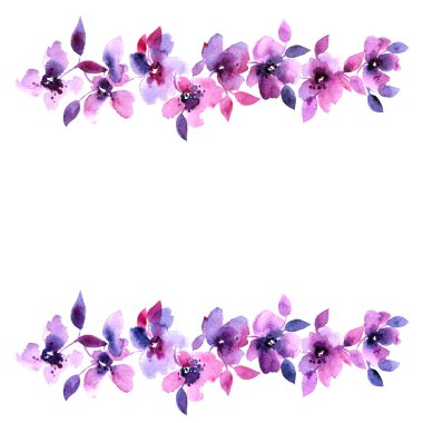 Kartpostal veya düğün davetiyesi için güzel suluboya çiçek. Çiçek illüstrasyon kart dekor için. 