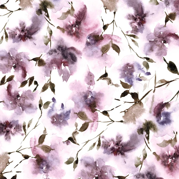 Aquarellblumen Als Grußkarte Oder Hochzeitseinladung Florale Illustration Für Kartendekor — Stockfoto