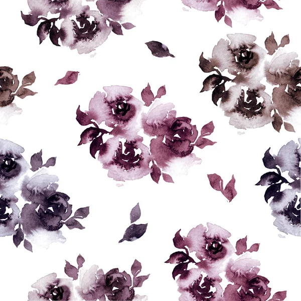 Illustrazione Floreale Decorazione Biglietto Invito Con Fiori Acquerello — Foto Stock