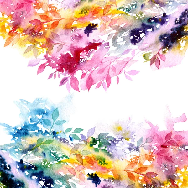 Abstract Aquarel Bloemen Voor Briefkaarten Bruiloft Uitnodiging Floral Illustratie Voor — Stockfoto