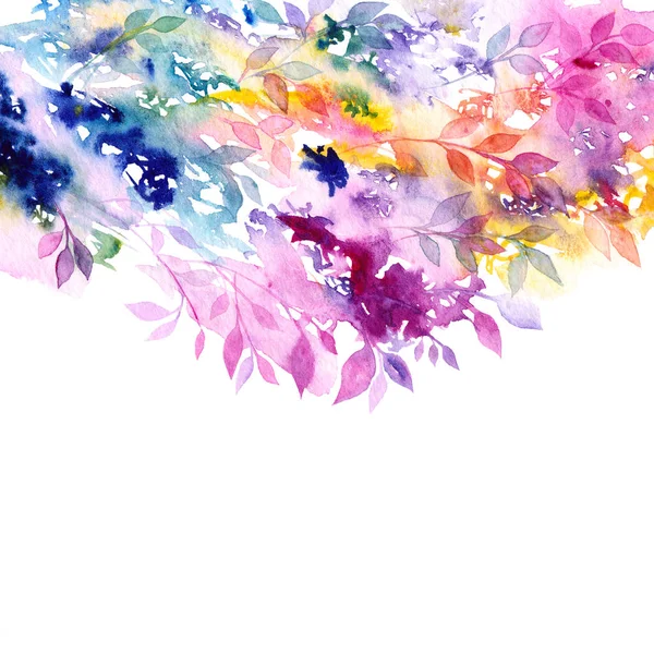 Fleurs Aquarelle Abstraites Pour Carte Postale Invitation Mariage Illustration Florale — Photo