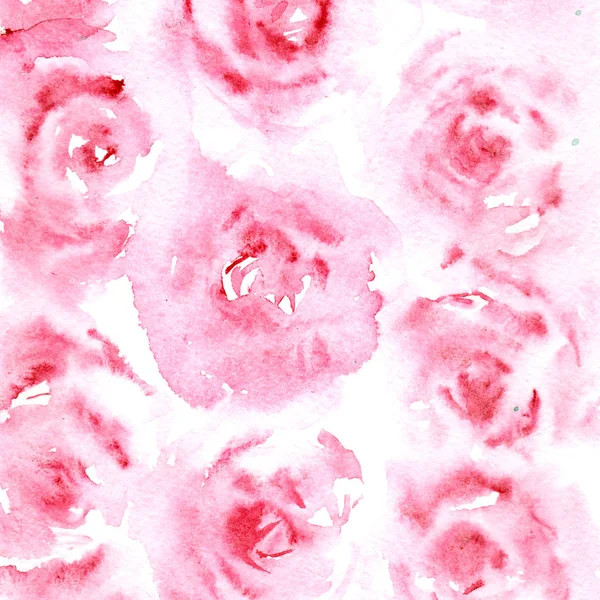 Акварельные Розы Фон Свадебный Инвиитационный Фон Цветочная Иллюстрация Поздравительной Открытки — стоковое фото