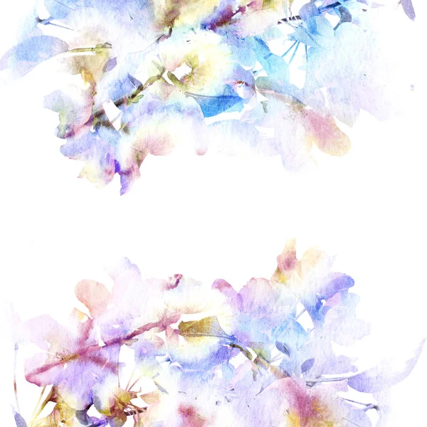 Fundo Floral Abstrato Aquarela Flores Abstratas Cartão Com Flores Casamento — Fotografia de Stock