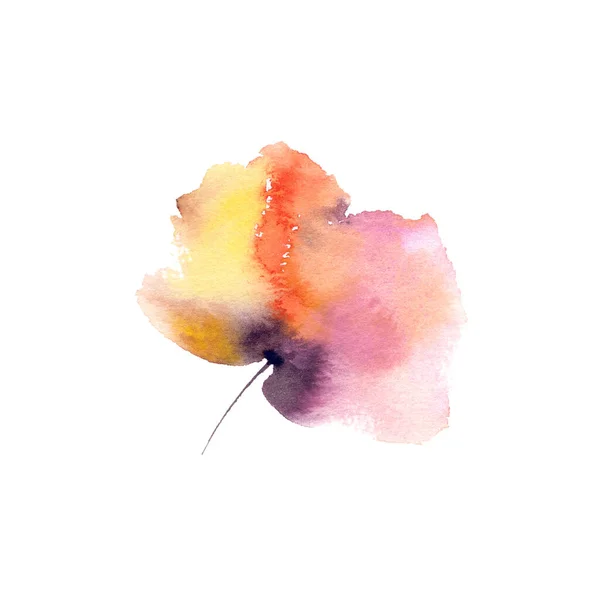 Rode Bloem Een Met Hand Getrokken Bloem Aquarel Papaver Voor — Stockfoto