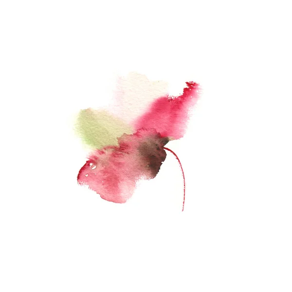 Roze Papaverbloem Een Bloem Aquarel Bloem Voor Wenskaart Ontwerp Bruiloft — Stockfoto