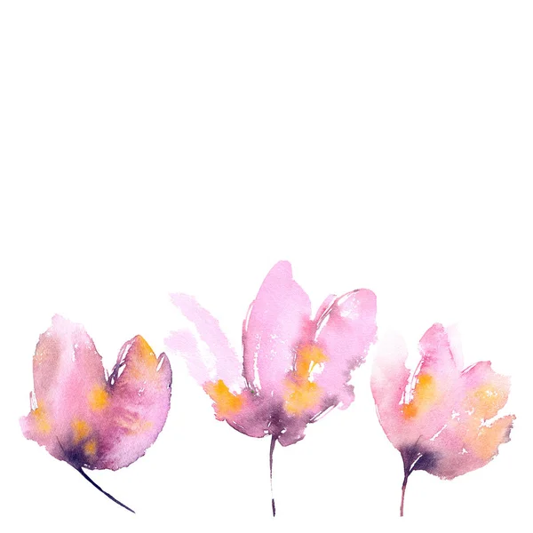 Blumenstrauß Zur Gestaltung Von Grußkarten Aquarell Sakura Blumen Rosa Blumen lizenzfreie Stockfotos