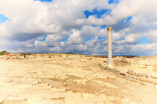 Ruiny starověkého kourion. Limassol district. Kypr — Stock fotografie
