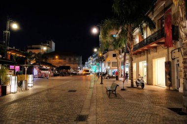 Kasım 'da gece Larnaka. Kıbrıs