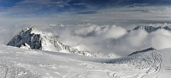 Valle dell'Oetztal in inverno, Alpi austriache — Foto Stock