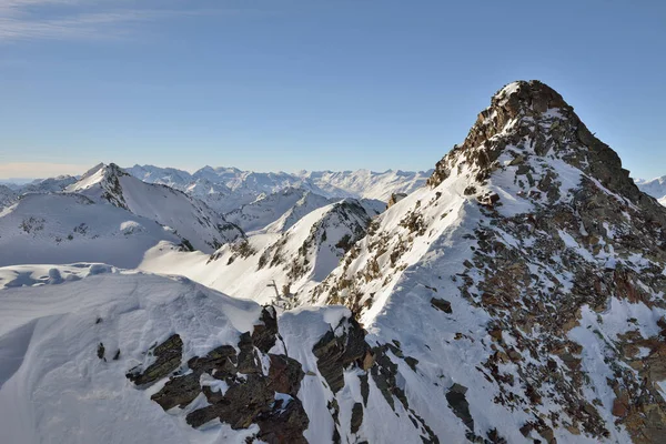 Skigebiet am Stubaier Gletscher in Tirol, Österreich — Stockfoto