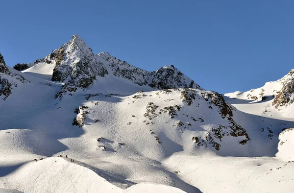 Estância de esqui no glaciar Stubai no Tirol, Áustria — Fotografia de Stock