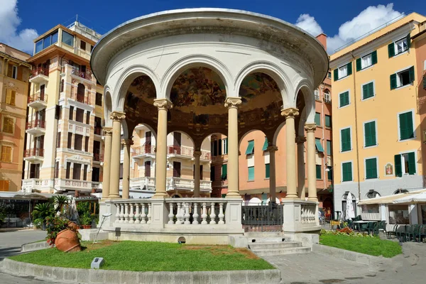 拉帕罗- 2016年9月意大利，拉帕罗的Chiosco della Musica -音乐的启示亭-拉帕罗的吸引力 — 图库照片