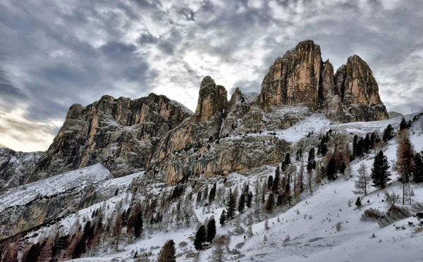 Winter sella ronda, italien — Stockfoto