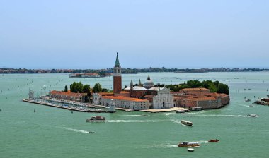 San Giorgio Maggiore Adası, Venedik, İtalya, havadan görünümü